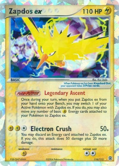Zapdos ex FireRed & LeafGreen Pokemon card