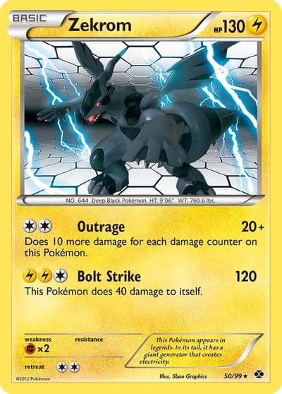 Zekrom Next Destinies Pokemon card