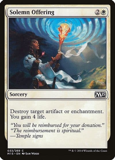 Solemn Offering Magic 2015 (M15) Magic card