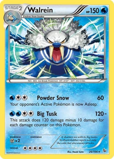 Walrein XY - Flashfire Pokemon card