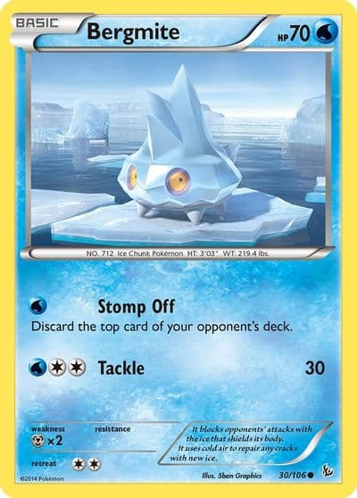 Bergmite XY - Flashfire Pokemon card