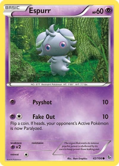 Espurr XY - Flashfire Pokemon card