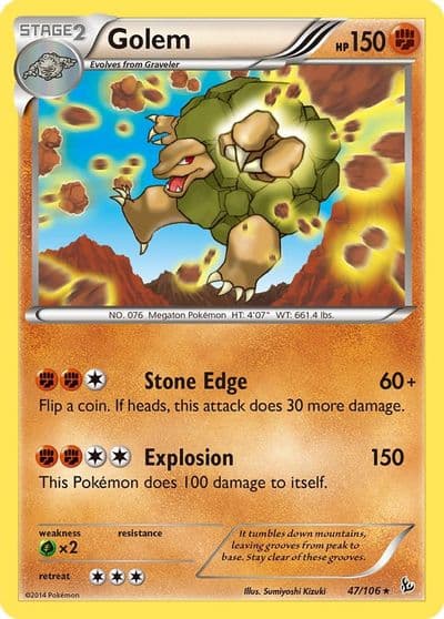 Golem XY - Flashfire Pokemon card
