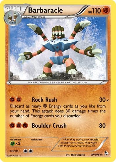 Barbaracle XY - Flashfire Pokemon card