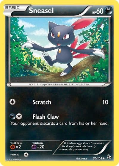 Sneasel (50) XY - Flashfire Pokemon card