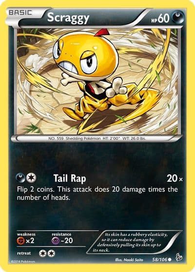 Scraggy XY - Flashfire Pokemon card
