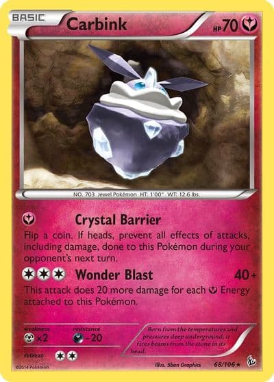Carbink XY - Flashfire Pokemon card