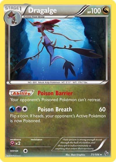 Dragalge XY - Flashfire Pokemon card