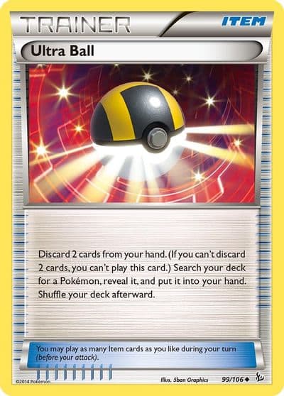 Ultra Ball XY - Flashfire Pokemon card