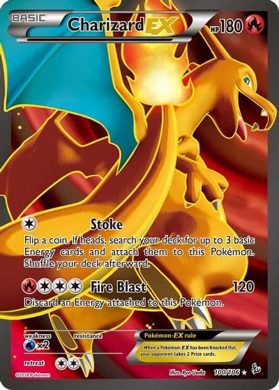 Charizard EX (100 Full Art) XY - Flashfire Pokemon card