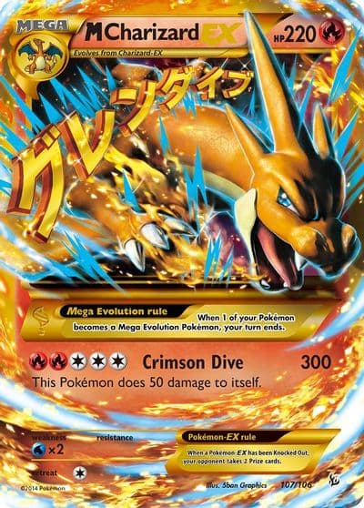 M Charizard EX (Y) (Secret) XY - Flashfire Pokemon card