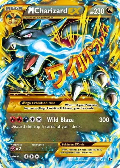 M Charizard EX (X) (Secret) XY - Flashfire Pokemon card