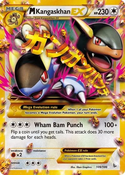 M Kangaskhan EX (109 Secret Rare) XY - Flashfire Pokemon card