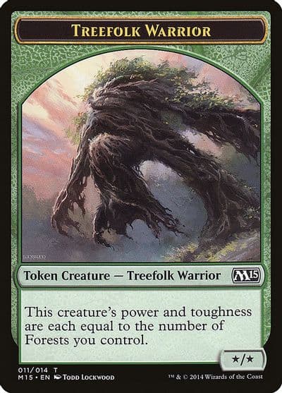 Treefolk Warrior Token Magic 2015 (M15) Magic card