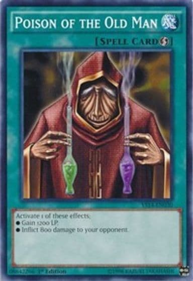Poison of the Old Man Super Starter: Space-Time Showdown Yu-Gi-Oh! card