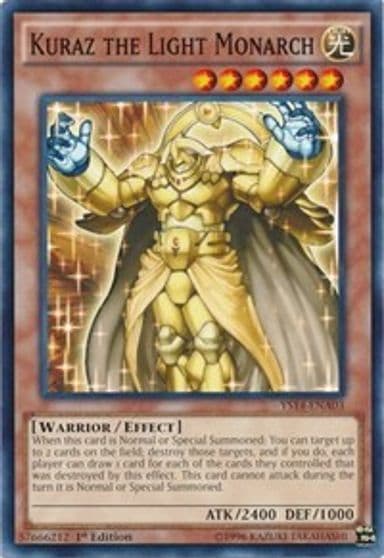 Kuraz the Light Monarch Super Starter: Space-Time Showdown Power-Up Pack Yu-Gi-Oh! card