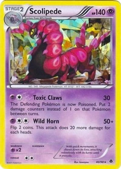 Scolipede (BW Emerging Powers) Deck Exclusives Pokemon card