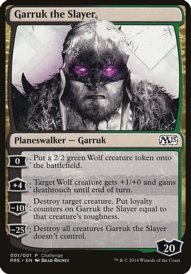 Garruk the Slayer Magic 2015 Prerelease Promo Oversize Cards Magic card