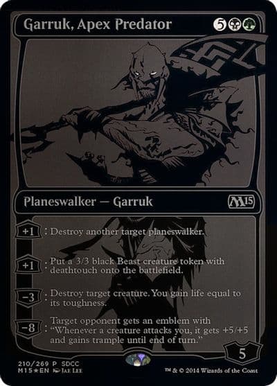 Garruk Apex Predator SDCC 2014 Exclusive Media Promos Magic card