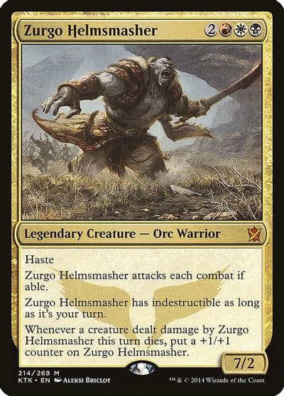 Zurgo Helmsmasher Khans of Tarkir Magic card