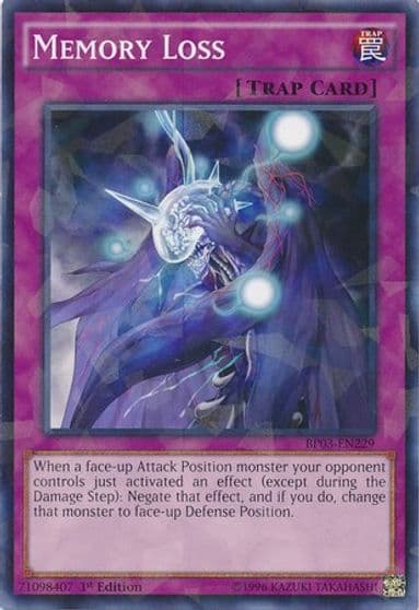 Memory Loss Shatterfoil Battle Pack 3: Monster League Yu-Gi-Oh! card
