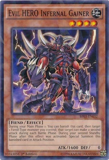 Evil HERO Infernal Gainer Shatterfoil Battle Pack 3: Monster League Yu-Gi-Oh! card
