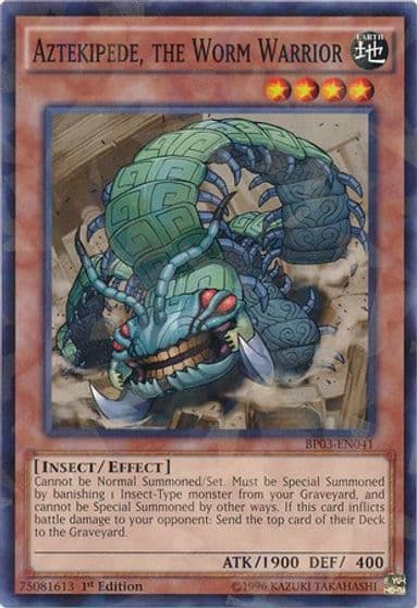 Aztekipede the Worm Warrior Shatterfoil Battle Pack 3: Monster League Yu-Gi-Oh! card