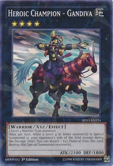 Heroic Champion Gandiva Shatterfoil Battle Pack 3: Monster League Yu-Gi-Oh! card