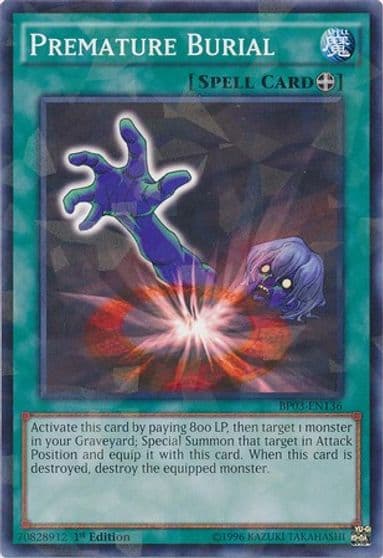 Premature Burial Shatterfoil Battle Pack 3: Monster League Yu-Gi-Oh! card