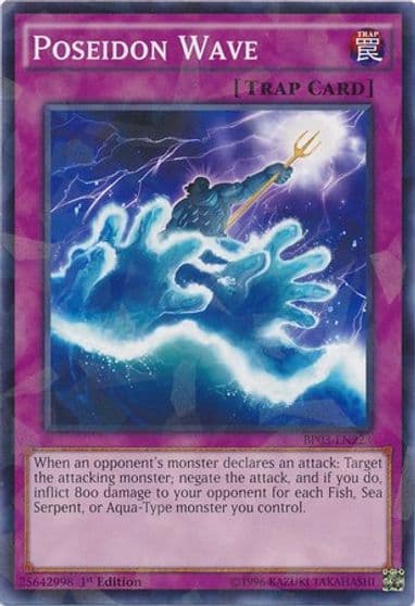 Poseidon Wave Shatterfoil Battle Pack 3: Monster League Yu-Gi-Oh! card