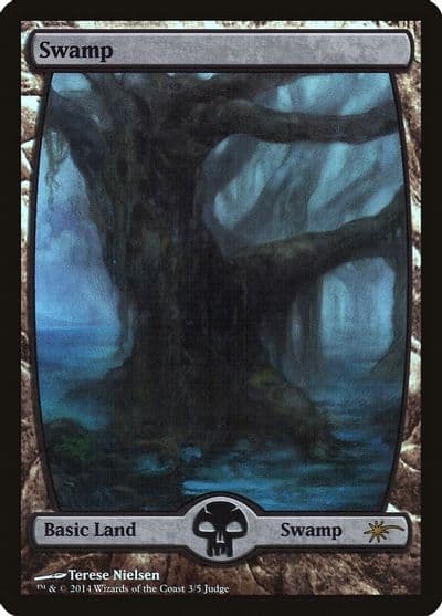 Swamp Full Art 3 Judge Promos Magic card