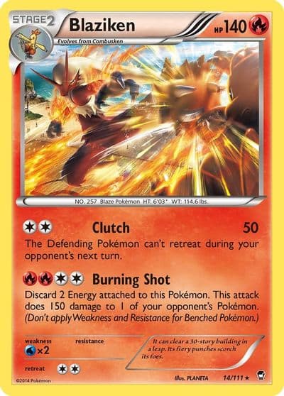Blaziken XY - Furious Fists Pokemon card