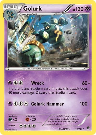 Golurk XY - Furious Fists Pokemon card