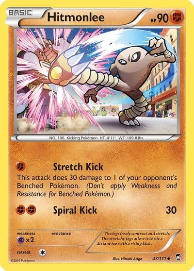 Hitmonlee XY - Furious Fists Pokemon card