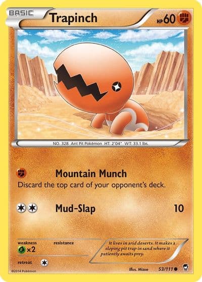Trapinch XY - Furious Fists Pokemon card