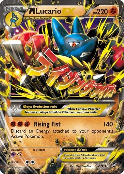 M Lucario EX XY - Furious Fists Pokemon card