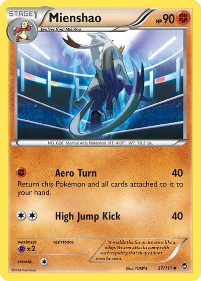Mienshao XY - Furious Fists Pokemon card