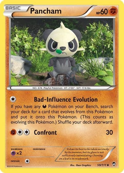 Pancham (59) XY - Furious Fists Pokemon card