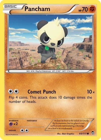Pancham (60) XY - Furious Fists Pokemon card