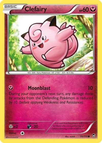 Clefairy (70) XY - Furious Fists Pokemon card