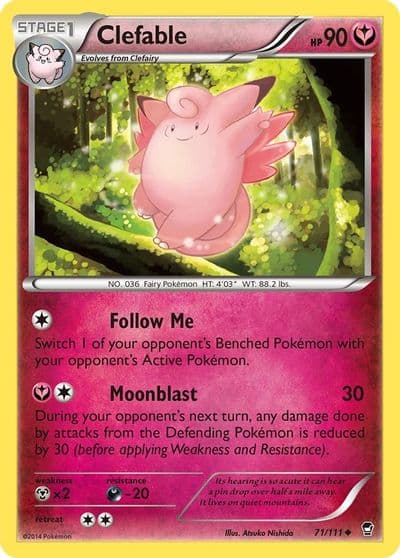 Clefable XY - Furious Fists Pokemon card