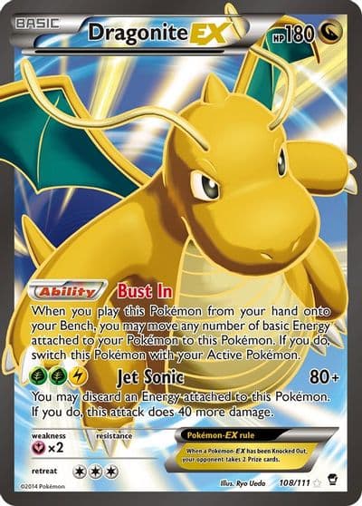 Dragonite EX (108 Full Art) XY - Furious Fists Pokemon card