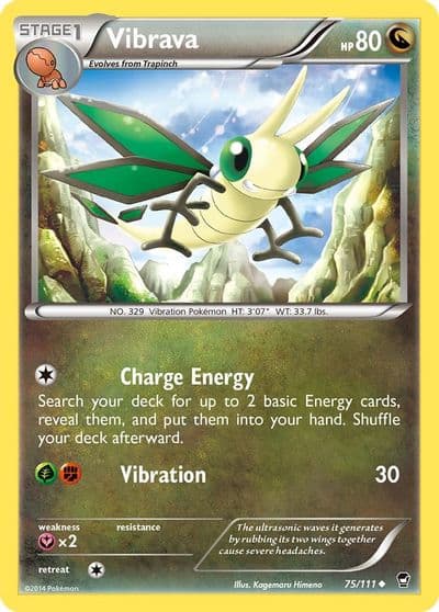 Vibrava XY - Furious Fists Pokemon card