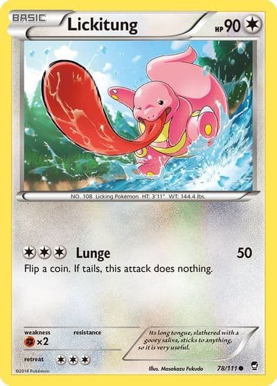 Lickitung XY - Furious Fists Pokemon card