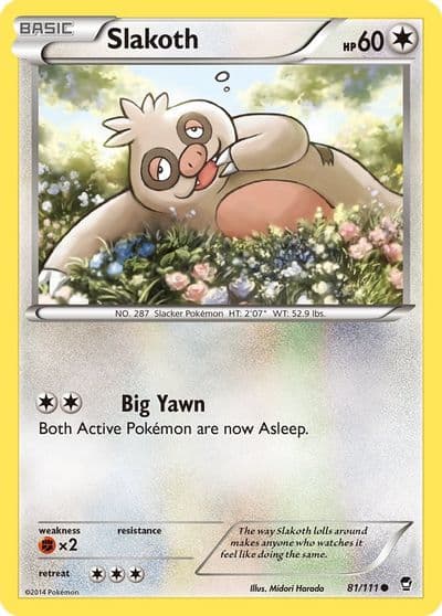 Slakoth XY - Furious Fists Pokemon card