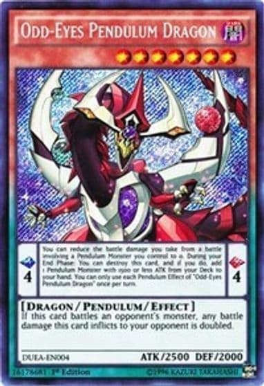 Odd Eyes Pendulum Dragon Secret Rare Duelist Alliance Yu-Gi-Oh! card