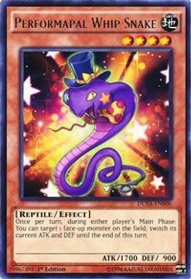 Performapal Whip Snake Duelist Alliance Yu-Gi-Oh! card