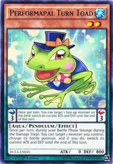 Performapal Turn Toad Duelist Alliance Yu-Gi-Oh! card