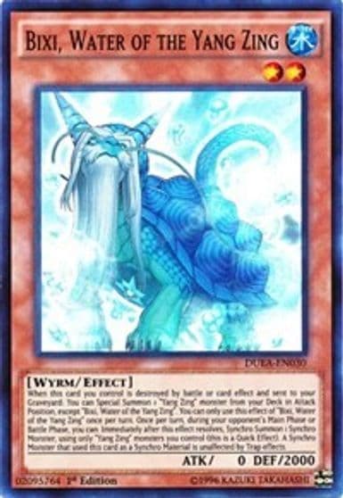 Bixi Water of the Yang Zing Duelist Alliance Yu-Gi-Oh! card