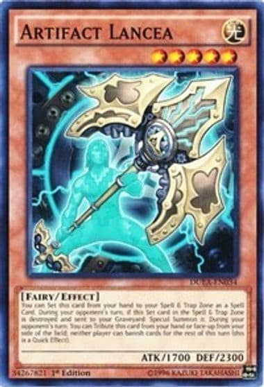 Artifact Lancea Duelist Alliance Yu-Gi-Oh! card